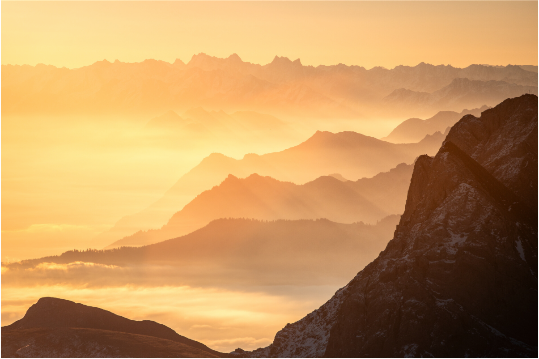 Main image Säntis Hazy Sunrise Layers, Switzerland