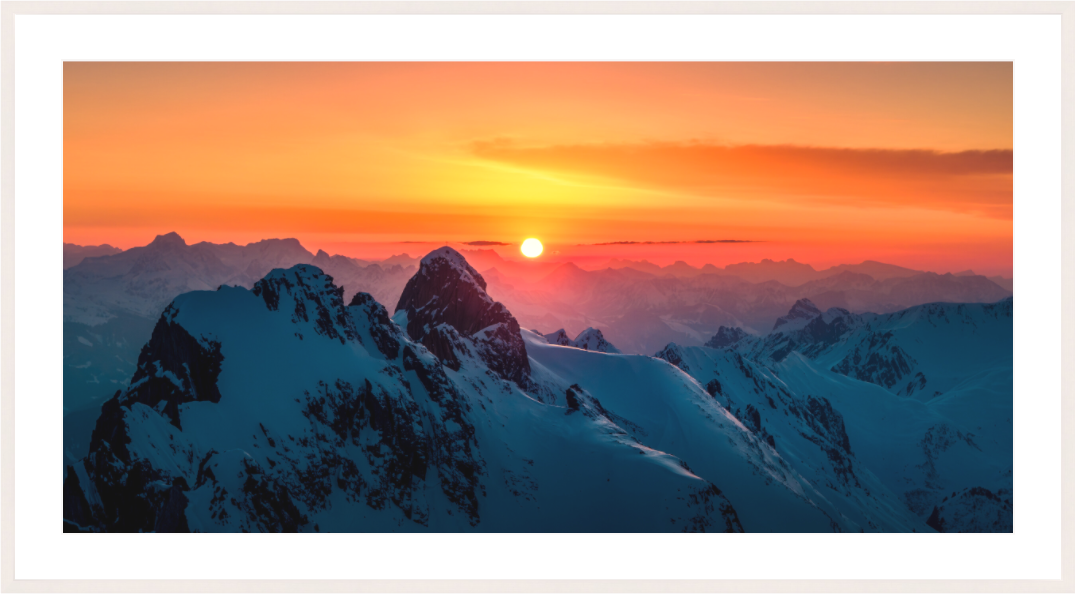 Main image Winter Sunset Above Lech Zürs, Arlberg