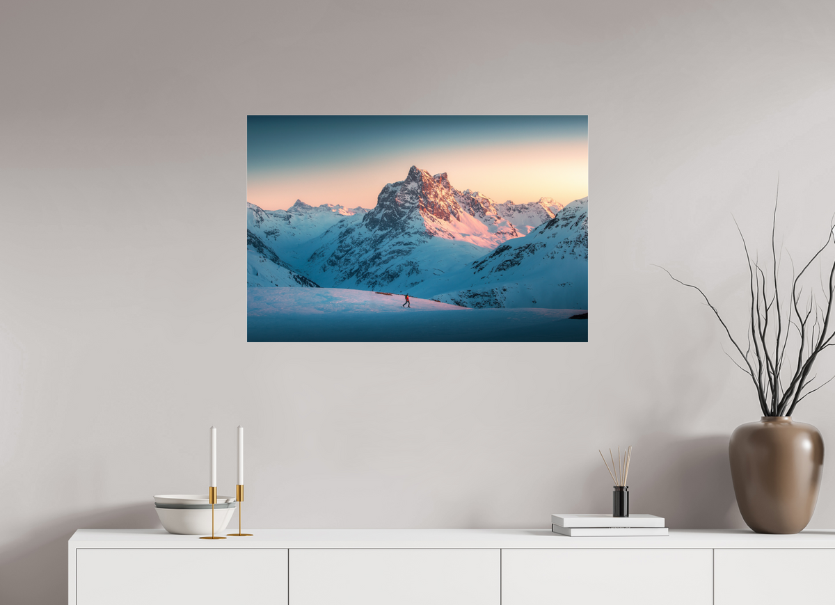 90 x 60 cm, Photo Print Under Acrylic Glass Pateriol Alpenglow, Austria Alps