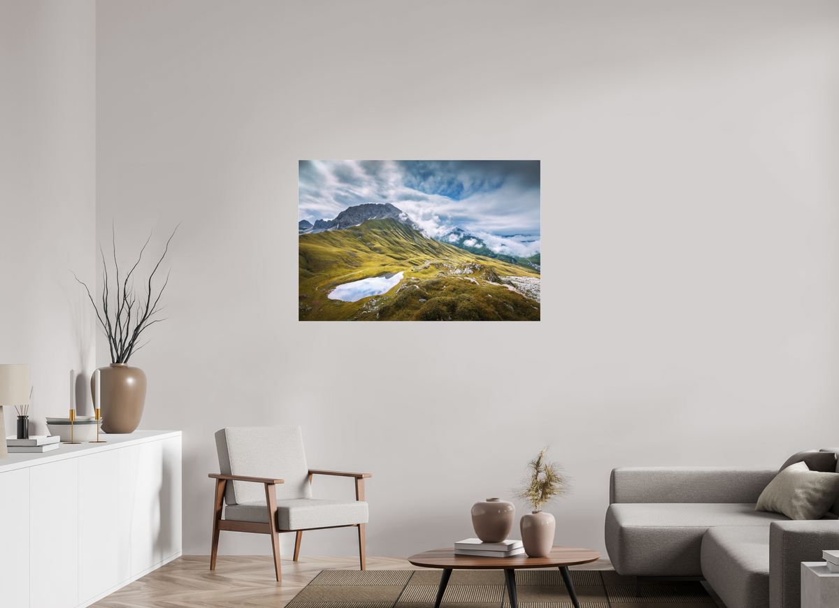 120 x 80 cm, Photo Print Under Acrylic Glass Monzabonsee Above Zürs