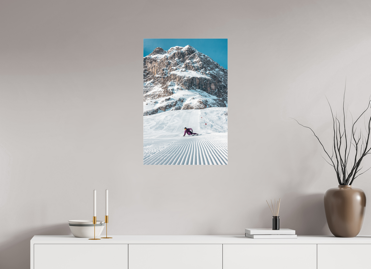 50 x 75 cm, Photo Print Under Acrylic Glass Carving in Zürs, Arlberg