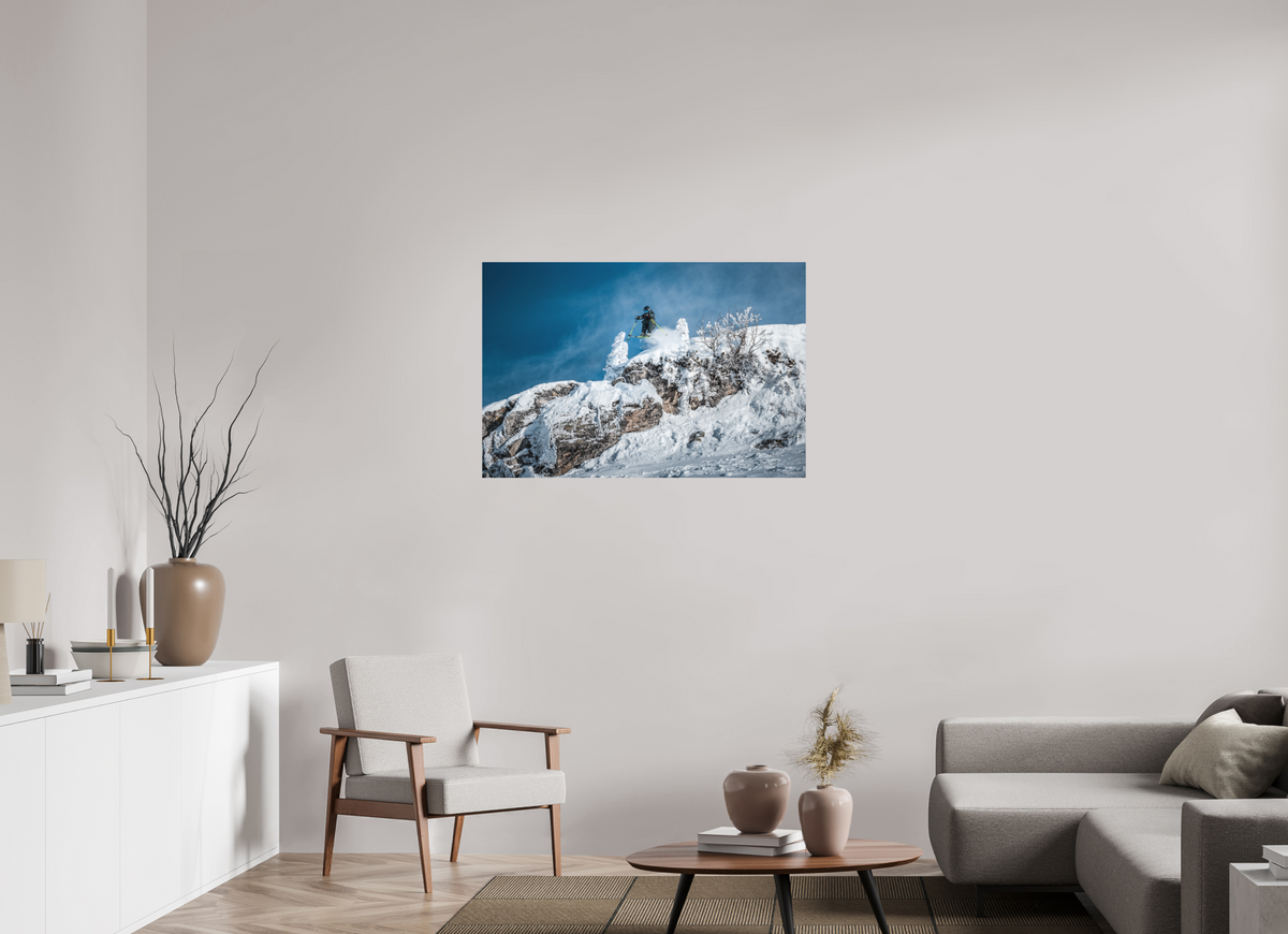 105 x 70 cm, Papierprint ohne Rahmen St. Anton Skiing, Arlberg Austria