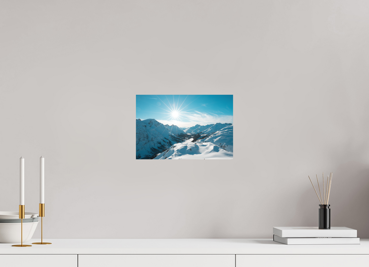 30 x 20 cm, Papierprint ohne Rahmen Winter Mood in the Zugertal, Lech
