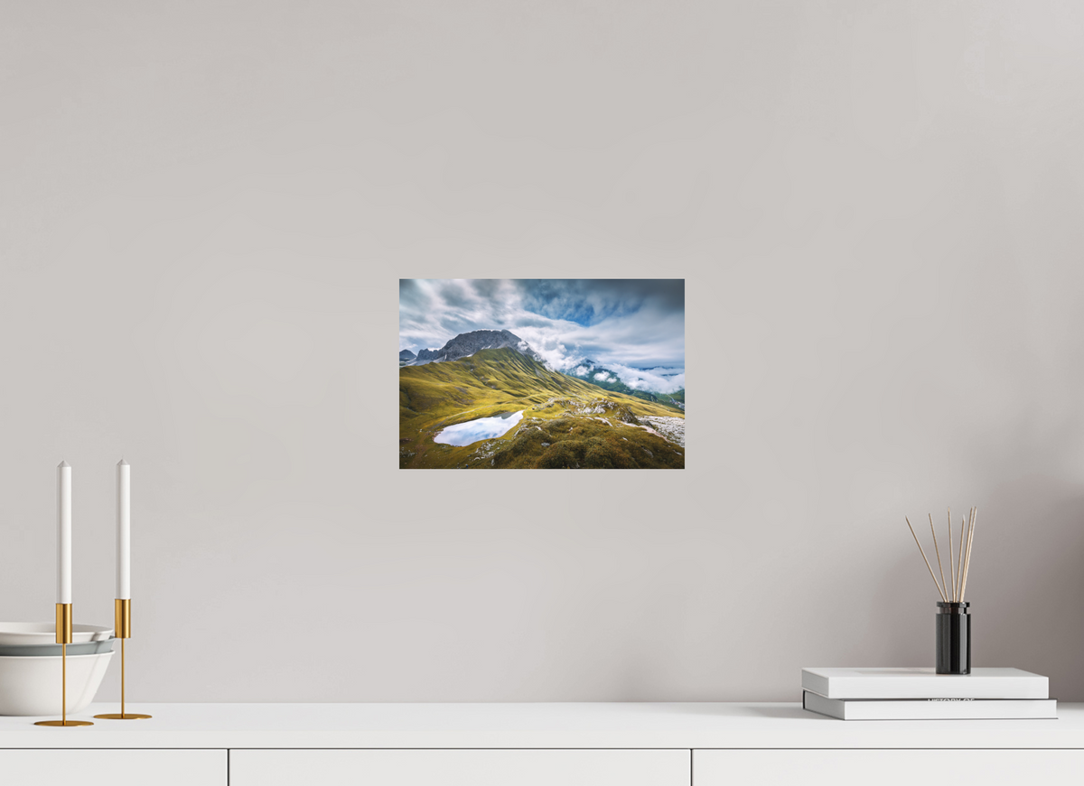 30 x 20 cm, Papierprint ohne Rahmen Monzabonsee Above Zürs