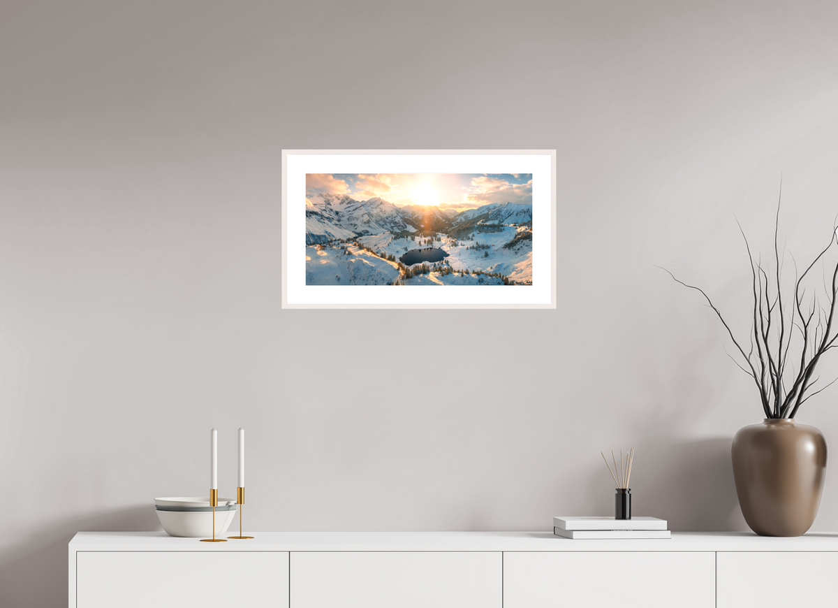 60 x 30 cm, Rahmen-Weiß Körber Sunset