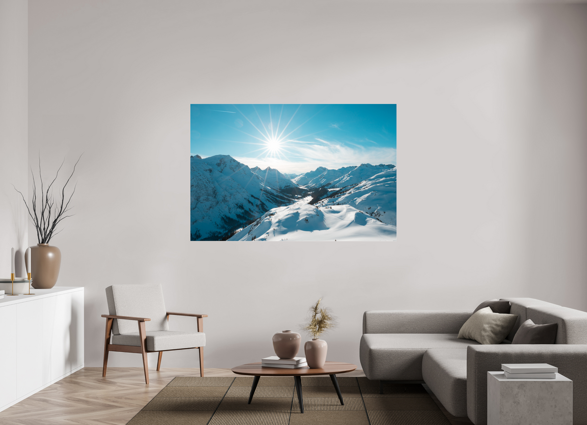 180 x 120 cm, Photo Print Under Acrylic Glass Winter Mood in the Zugertal, Lech