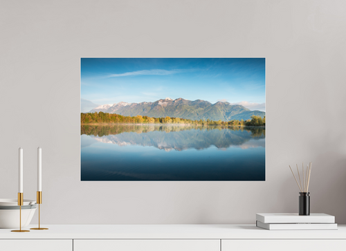 60 x 40 cm, Photo Print Under Acrylic Glass Baggerlöcher Reflection, Feldkirch