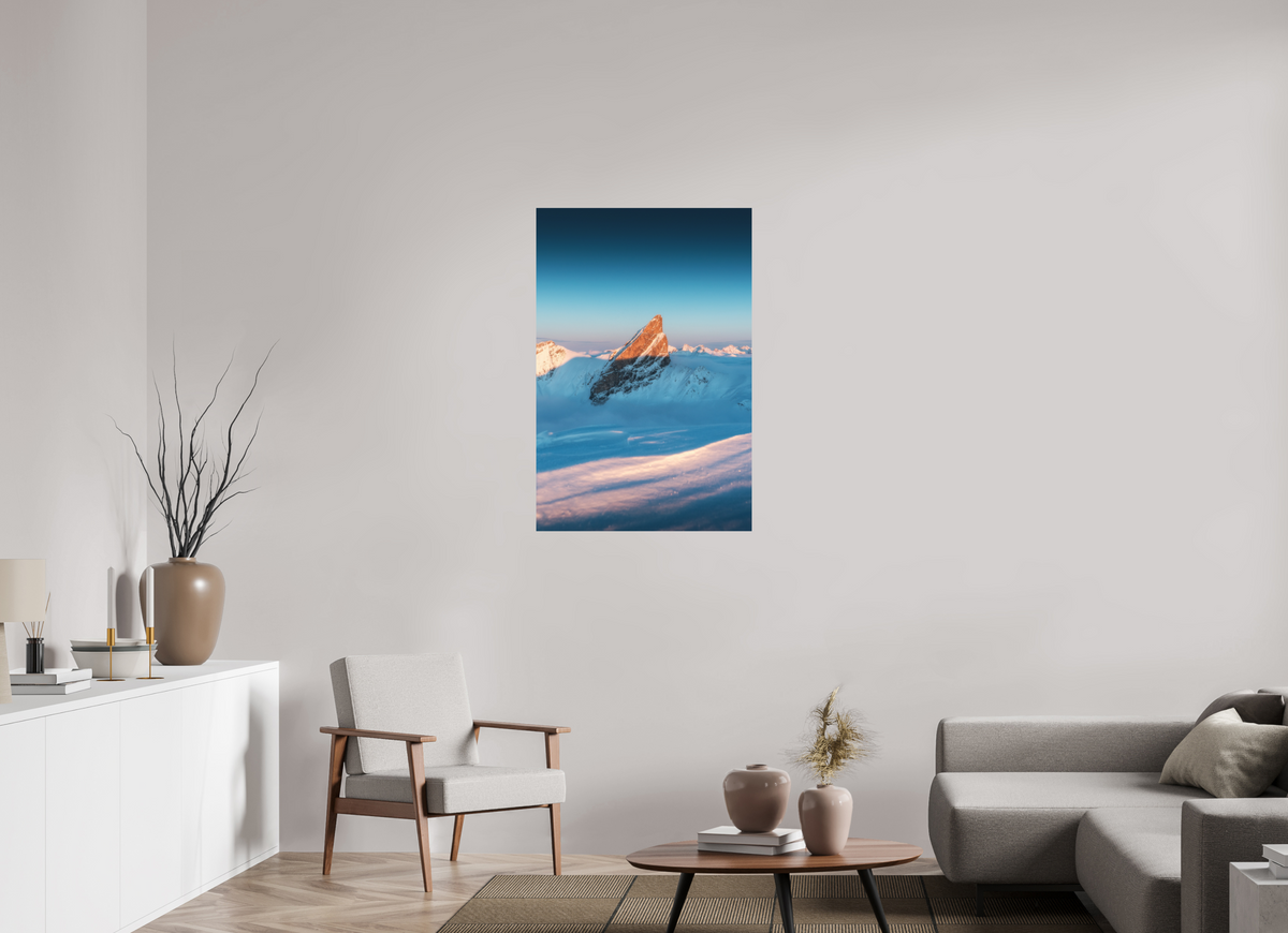 70 x 105 cm, Papierprint ohne Rahmen Roggspitze Sunset Light, Arlberg