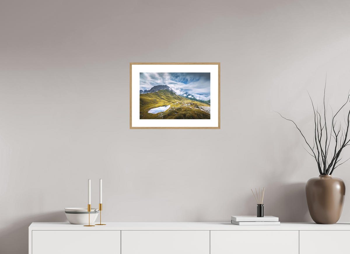 45 x 30 cm, Rahmen-Holzoptik Monzabonsee Above Zürs