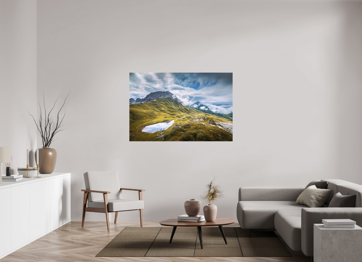 150 x 100 cm, Photo Print Under Acrylic Glass Monzabonsee Above Zürs