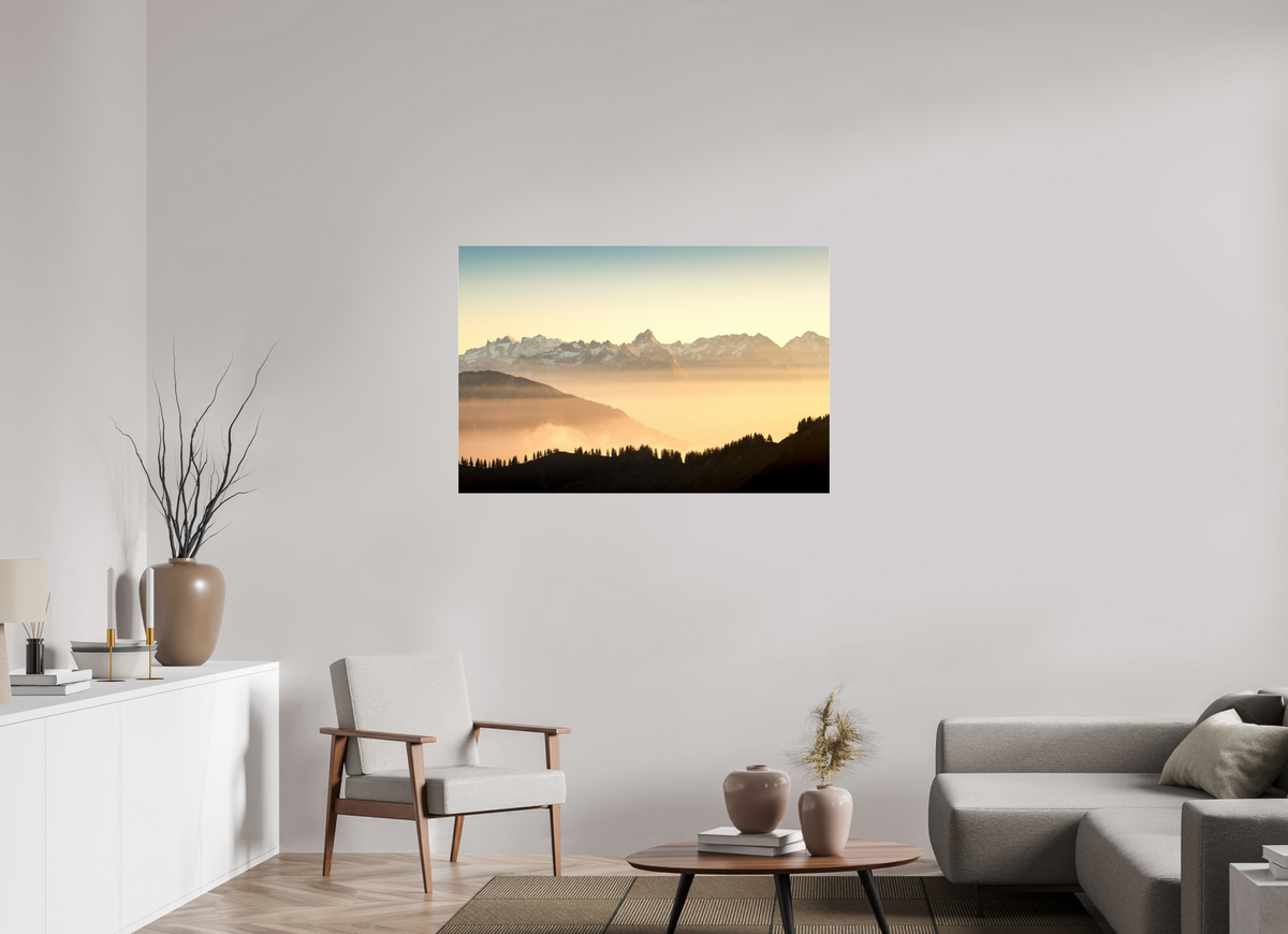 120 x 80 cm, Photo Print Under Acrylic Glass Zimba Above the Sea of Fog, Vorarlberg