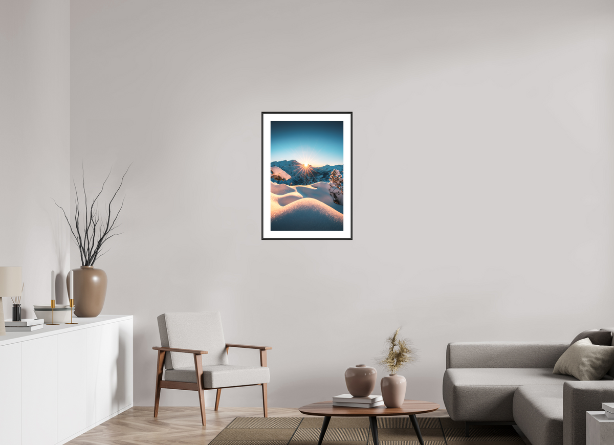50 x 75 cm, Rahmen-Schwarz Kriegerhorn, Lech Arlberg