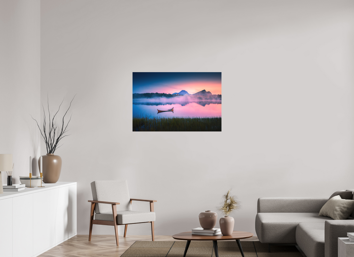 105 x 70 cm, Papierprint ohne Rahmen Evening Mood, Lofoten