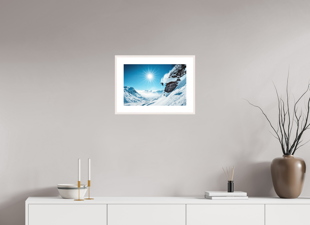 45 x 30 cm, Rahmen-Weiß Freeride Jump, Lech Zürs