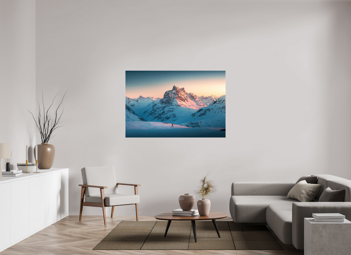 150 x 100 cm, Photo Print Under Acrylic Glass Pateriol Alpenglow, Austria Alps
