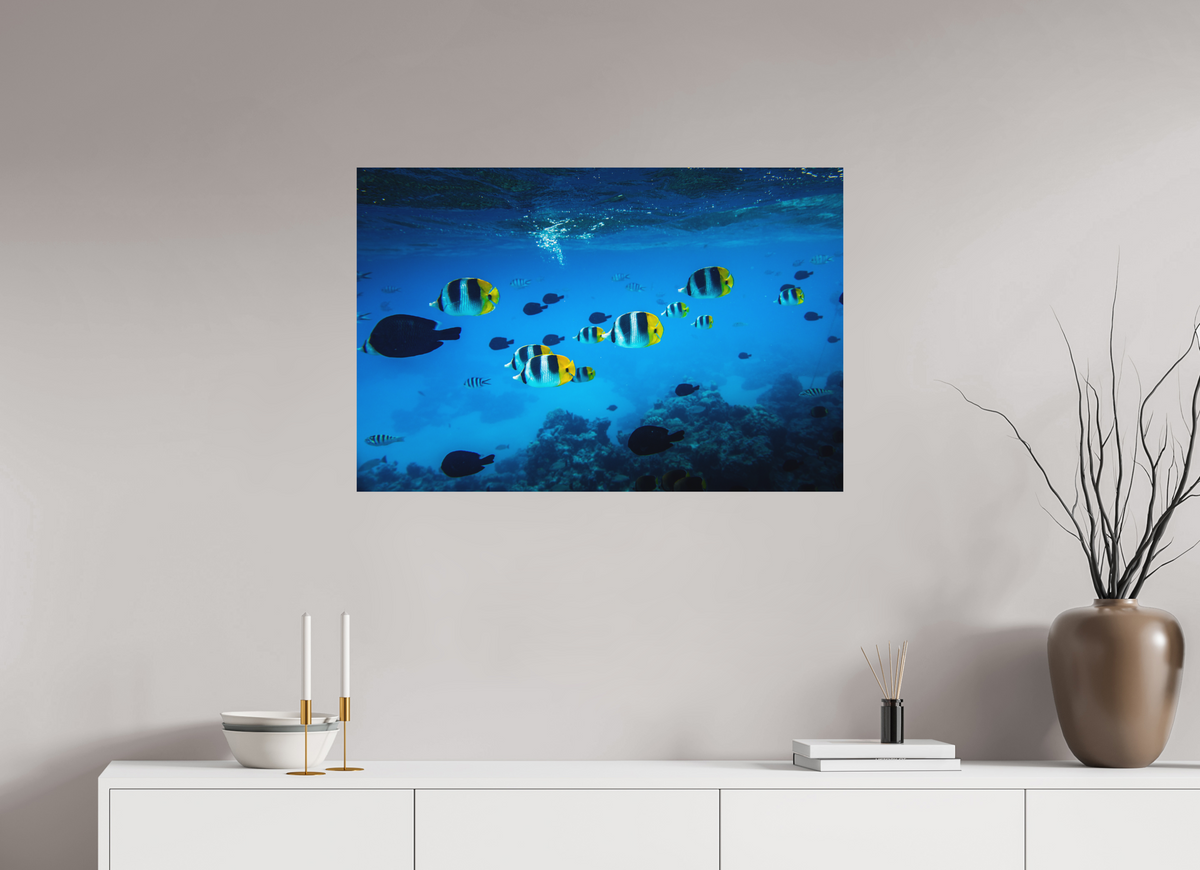 90 x 60 cm, Papierprint ohne Rahmen Tropical Fish, Bora Bora
