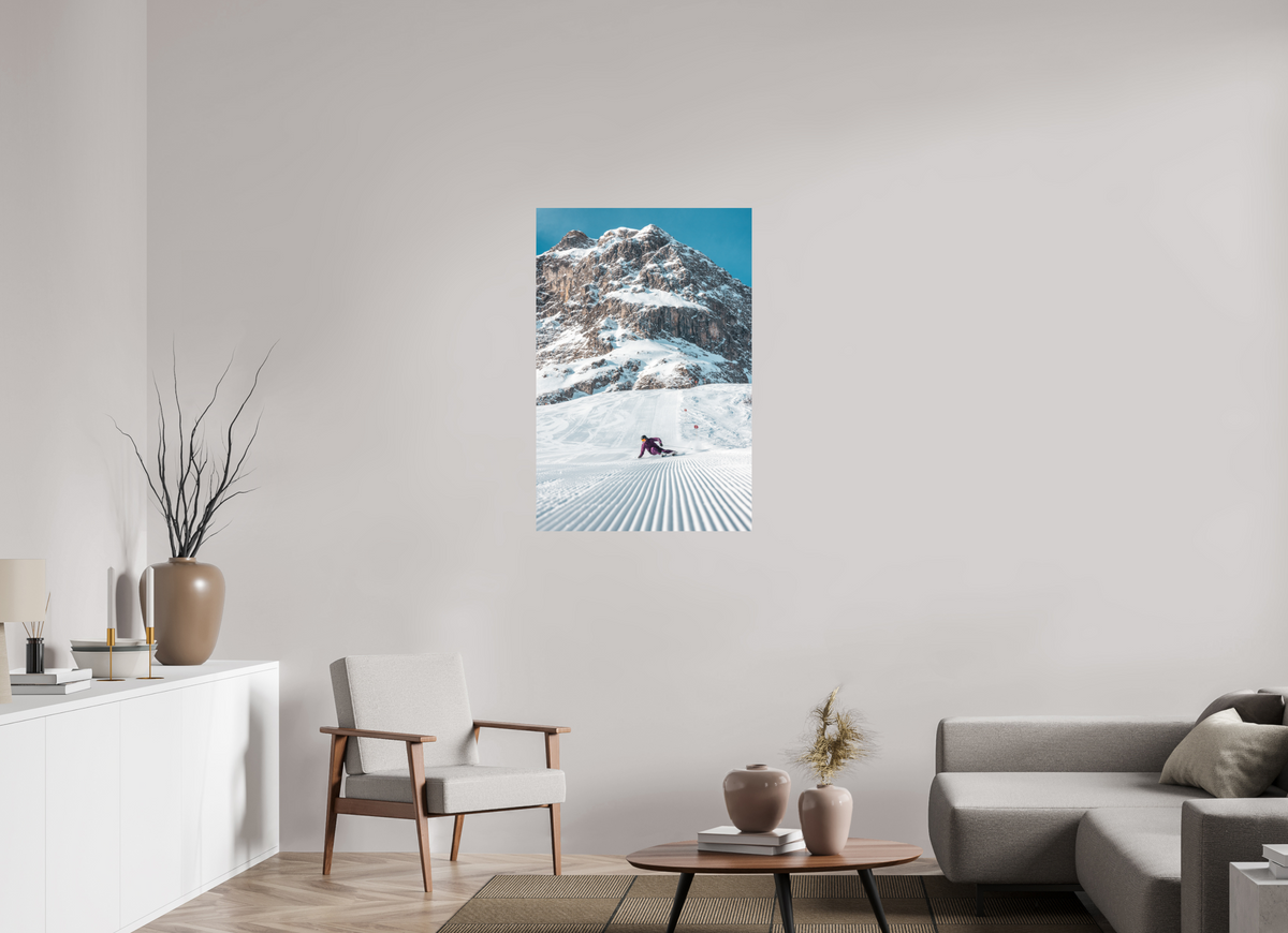 70 x 105 cm, Papierprint ohne Rahmen Carving in Zürs, Arlberg