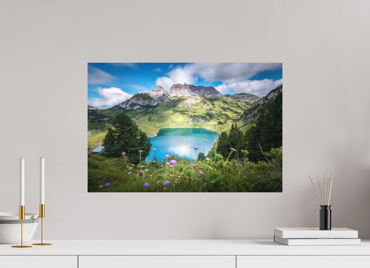 60 x 40 cm, Papierprint ohne Rahmen Formarinsee and Rote Wand, Vorarlberg
