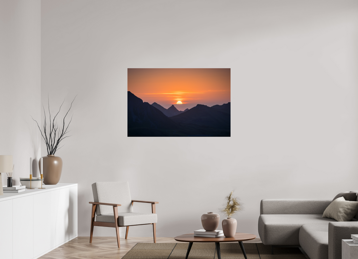 120 x 80 cm, Photo Print Under Acrylic Glass Portlerhorn Sunrise, Vorarlberg