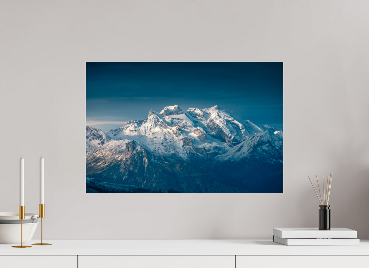 60 x 40 cm, Photo Print Under Acrylic Glass Sunrise at Muttjoechle, Drei Türme View