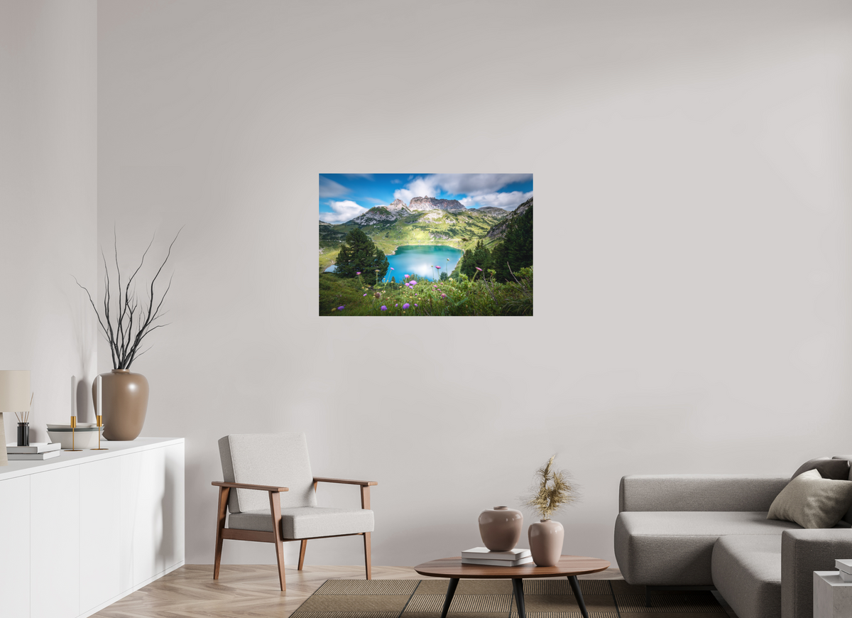 105 x 70 cm, Papierprint ohne Rahmen Formarinsee and Rote Wand, Vorarlberg