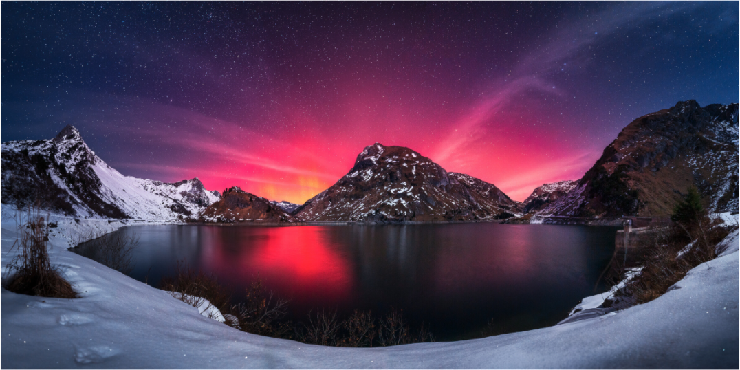 Main image Northern Lights over the Spullersee, Arlberg