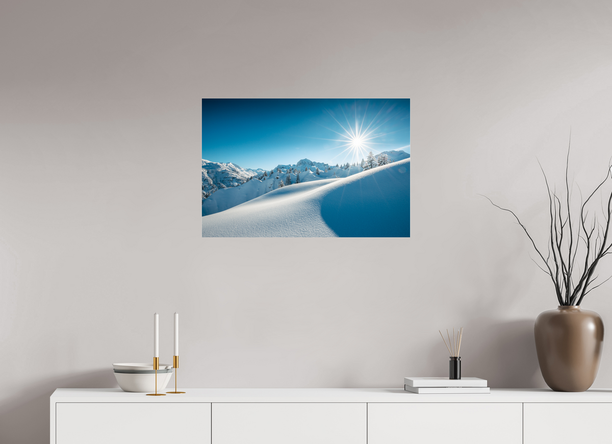 75 x 50 cm, Photo Print Under Acrylic Glass Morning Light Above Lech