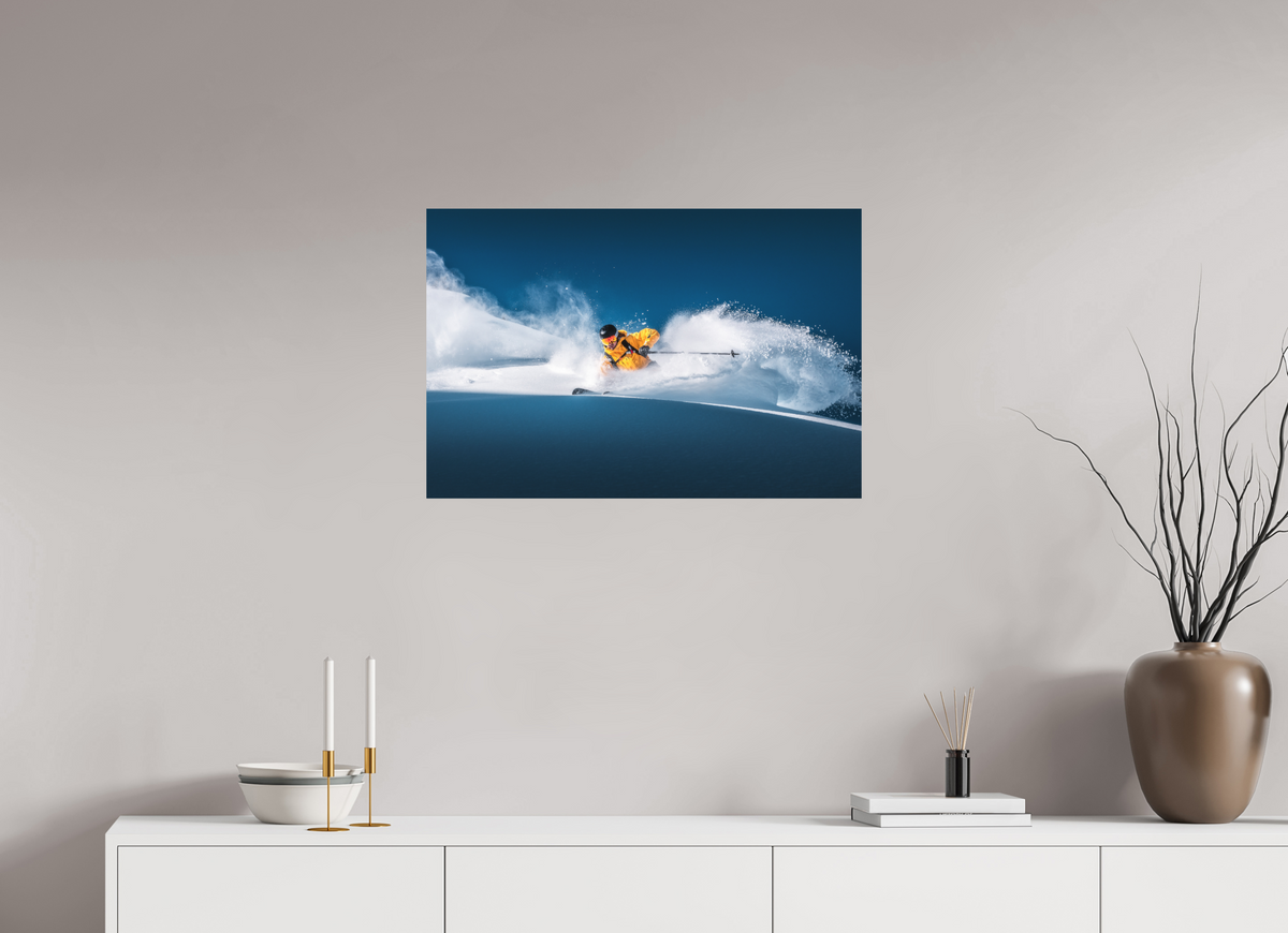 75 x 50 cm, Papierprint ohne Rahmen Powder Turns, Arlberg