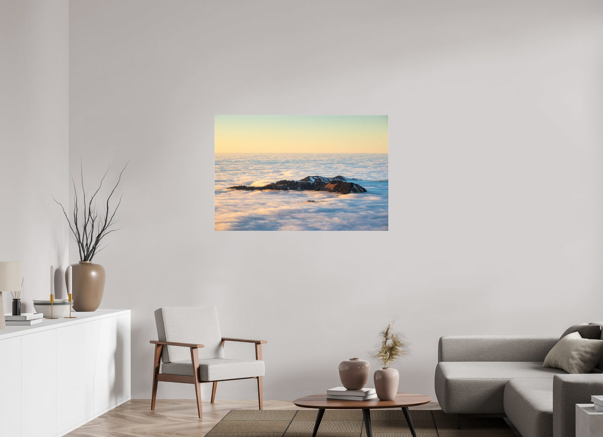 120 x 80 cm, Photo Print Under Acrylic Glass Island in the Sea of Fog, Hohe Matona