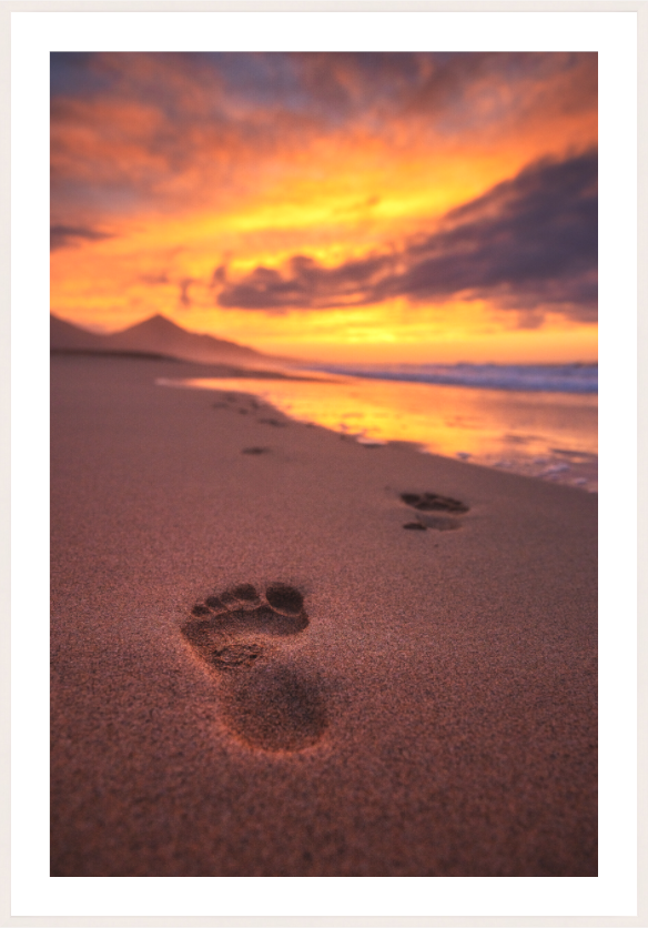 Main image Footprints at Sunset, Cofete, Fuerteventura