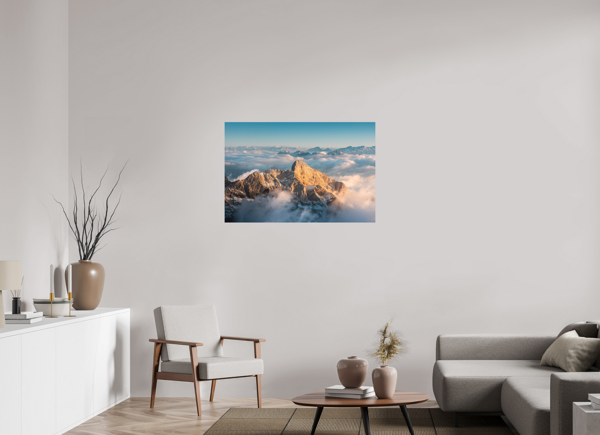 105 x 70 cm, Papierprint ohne Rahmen Säntis Sunset, Switzerland Alps