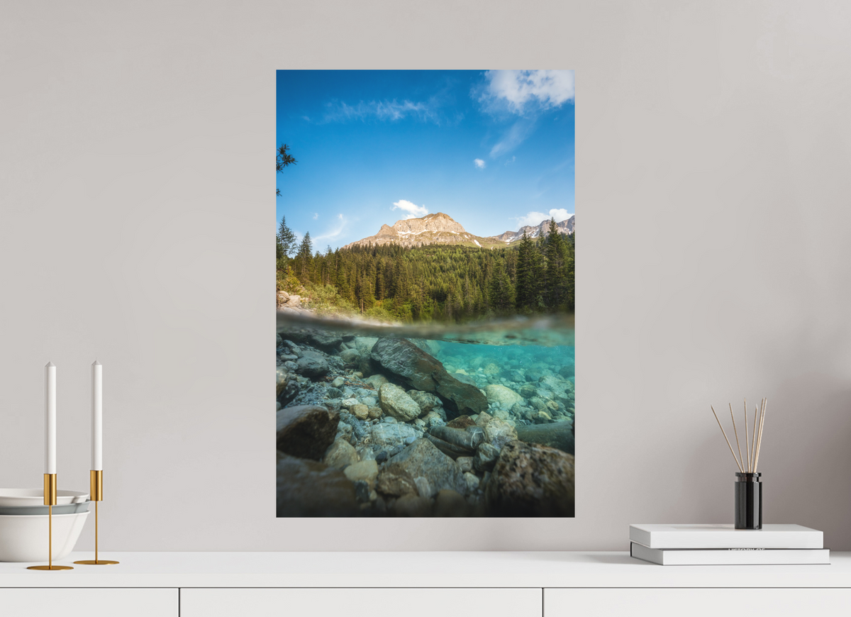 40 x 60 cm, Papierprint ohne Rahmen Summer on the Lech River, Arlberg