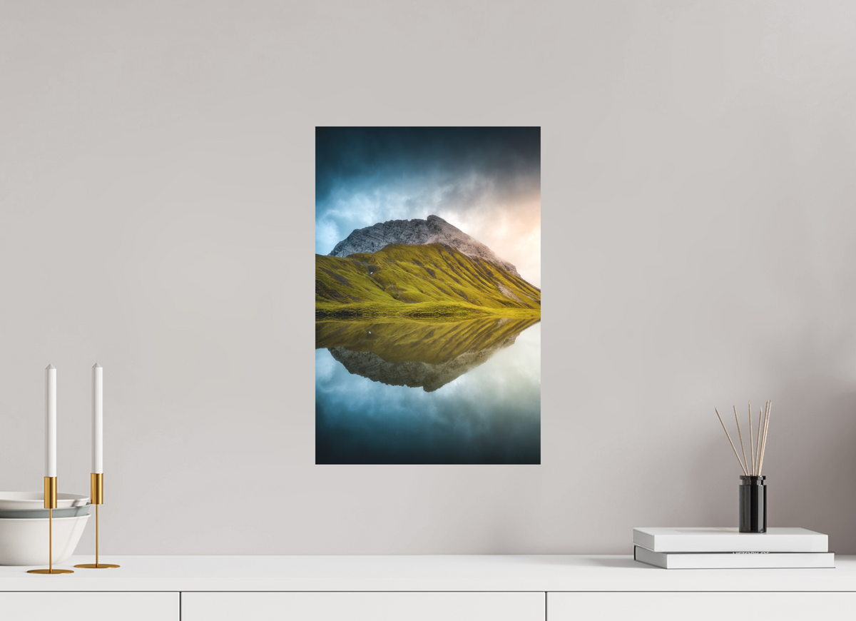 30 x 45 cm, Papierprint ohne Rahmen Morning Light at the Monzabonsee, Zürs