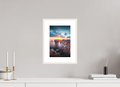 20 x 30 cm, Rahmen-Weiß Sunrise on the Cliff Coast, Madeira