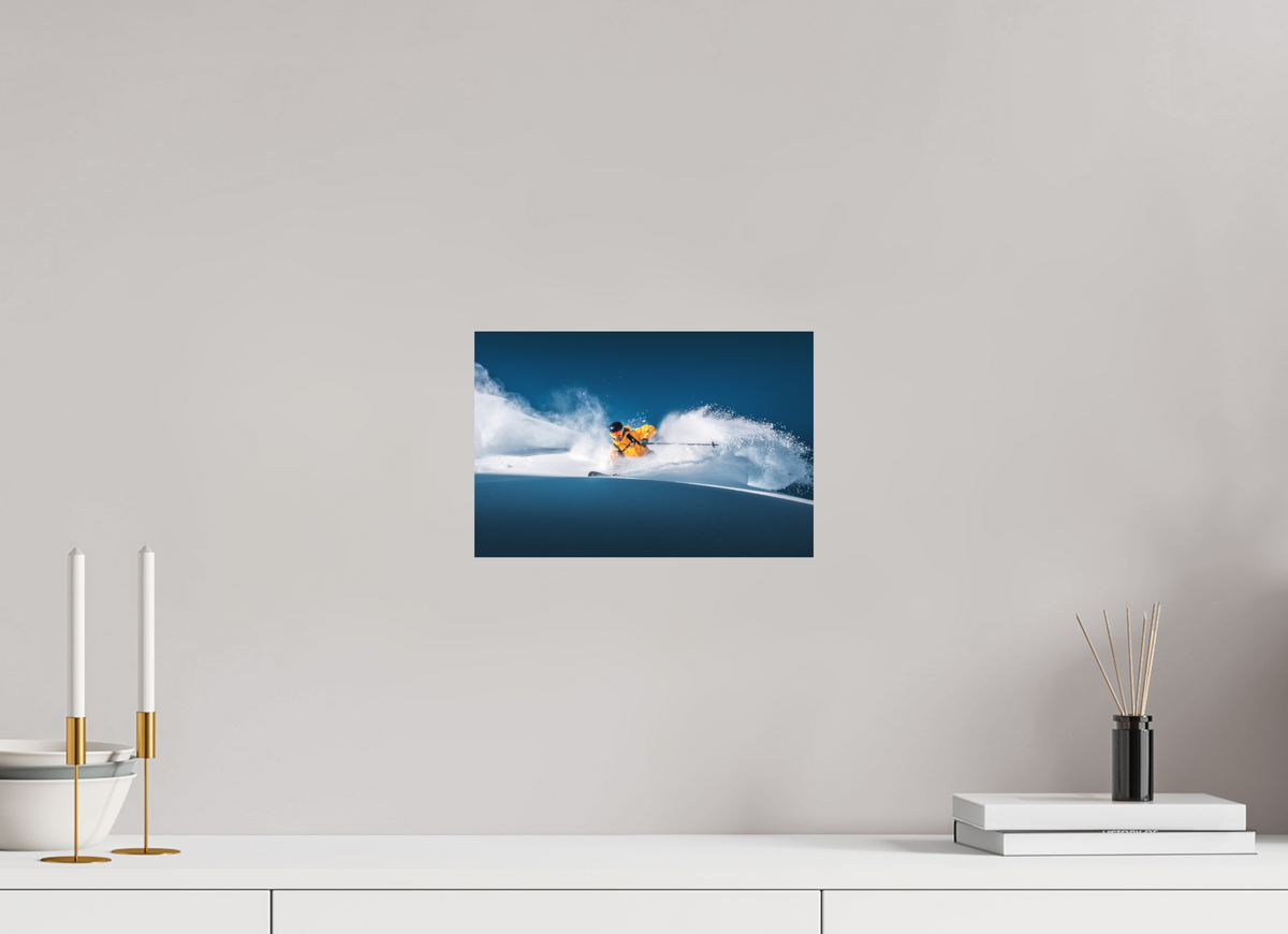 30 x 20 cm, Papierprint ohne Rahmen Powder Turns, Arlberg