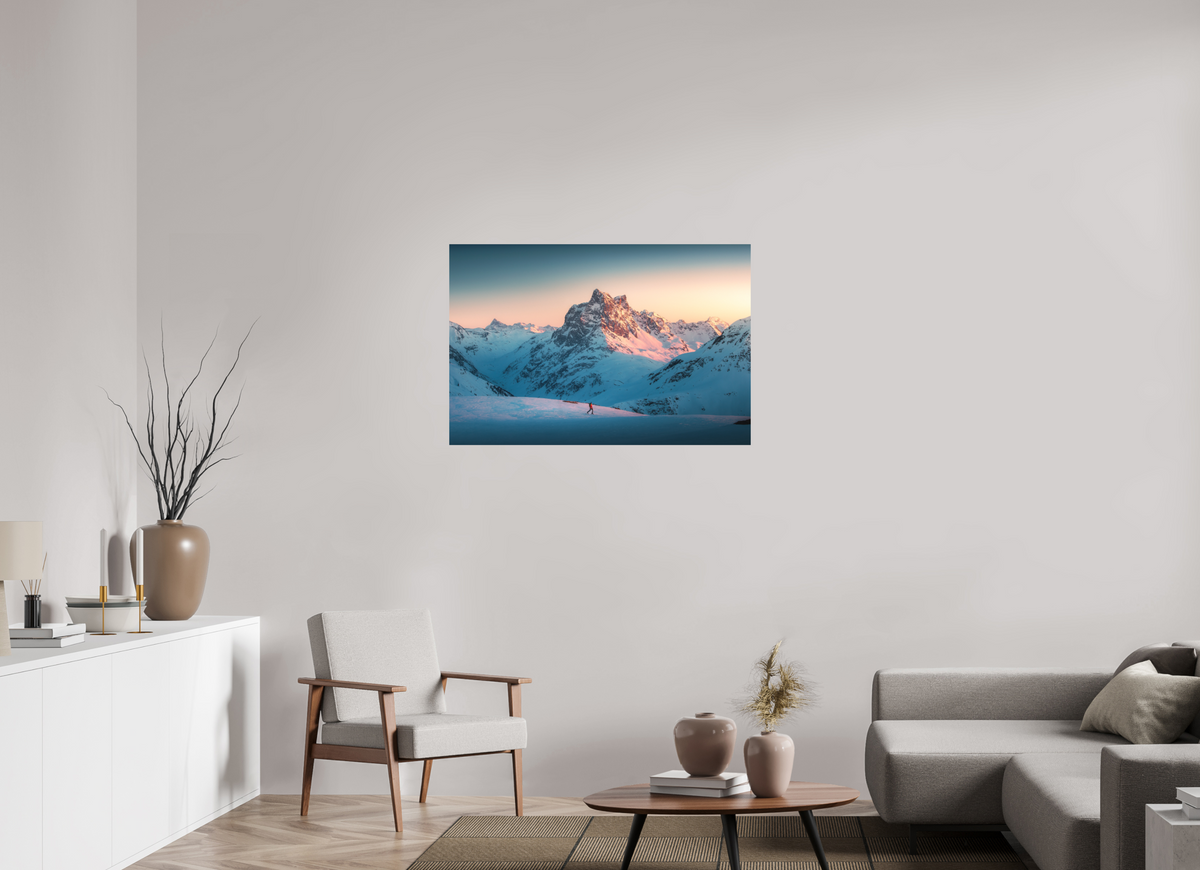 105 x 70 cm, Papierprint ohne Rahmen Pateriol Alpenglow, Austria Alps