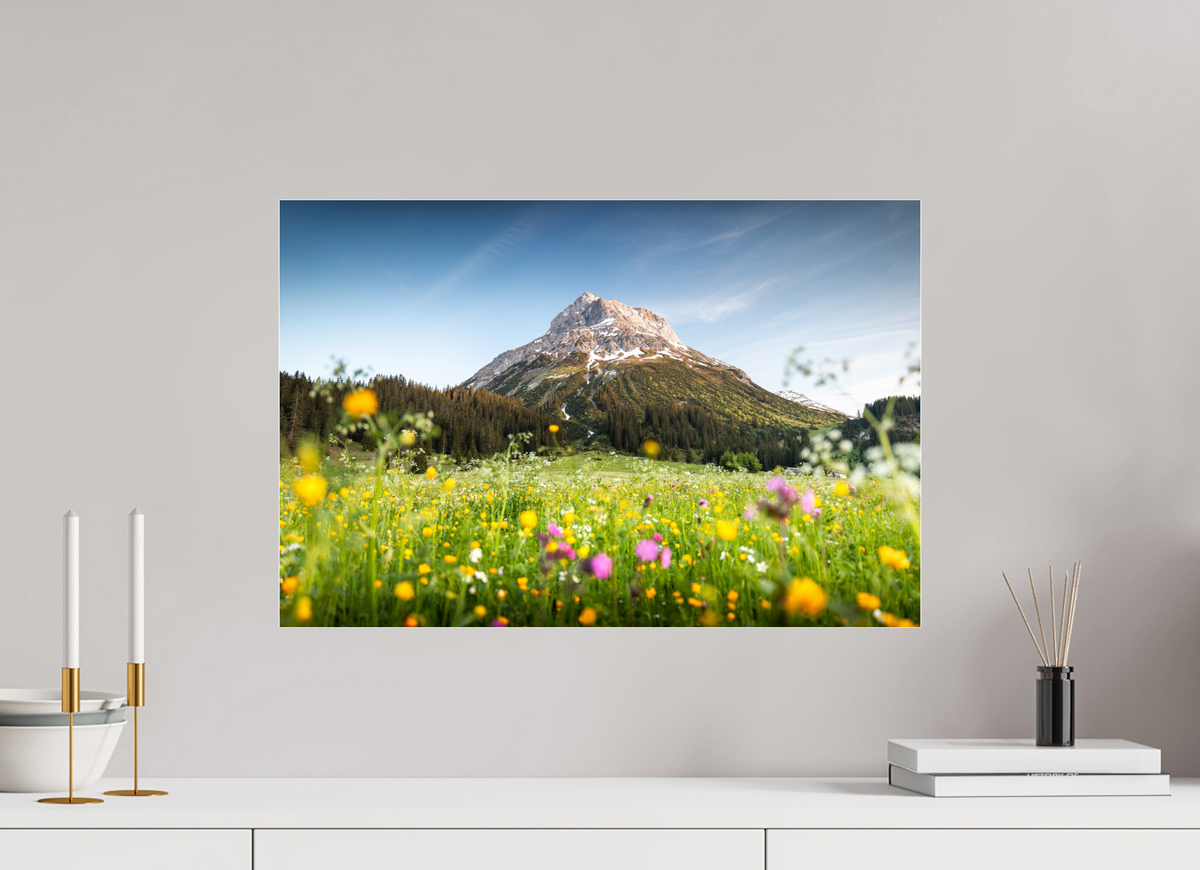 60 x 40 cm, Photo Print Under Acrylic Glass Omeshorn, Lech Alps