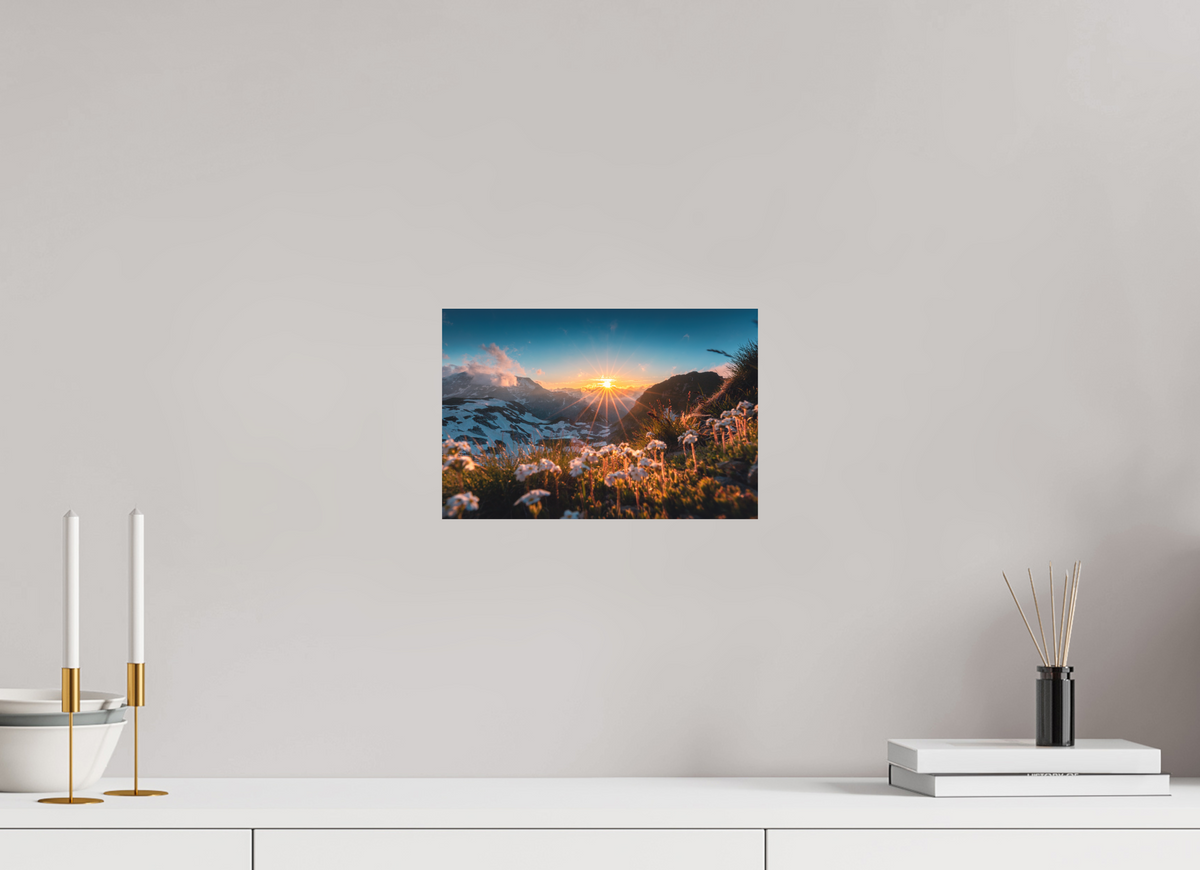 30 x 20 cm, Papierprint ohne Rahmen Sunset at the Madloch, Arlberg