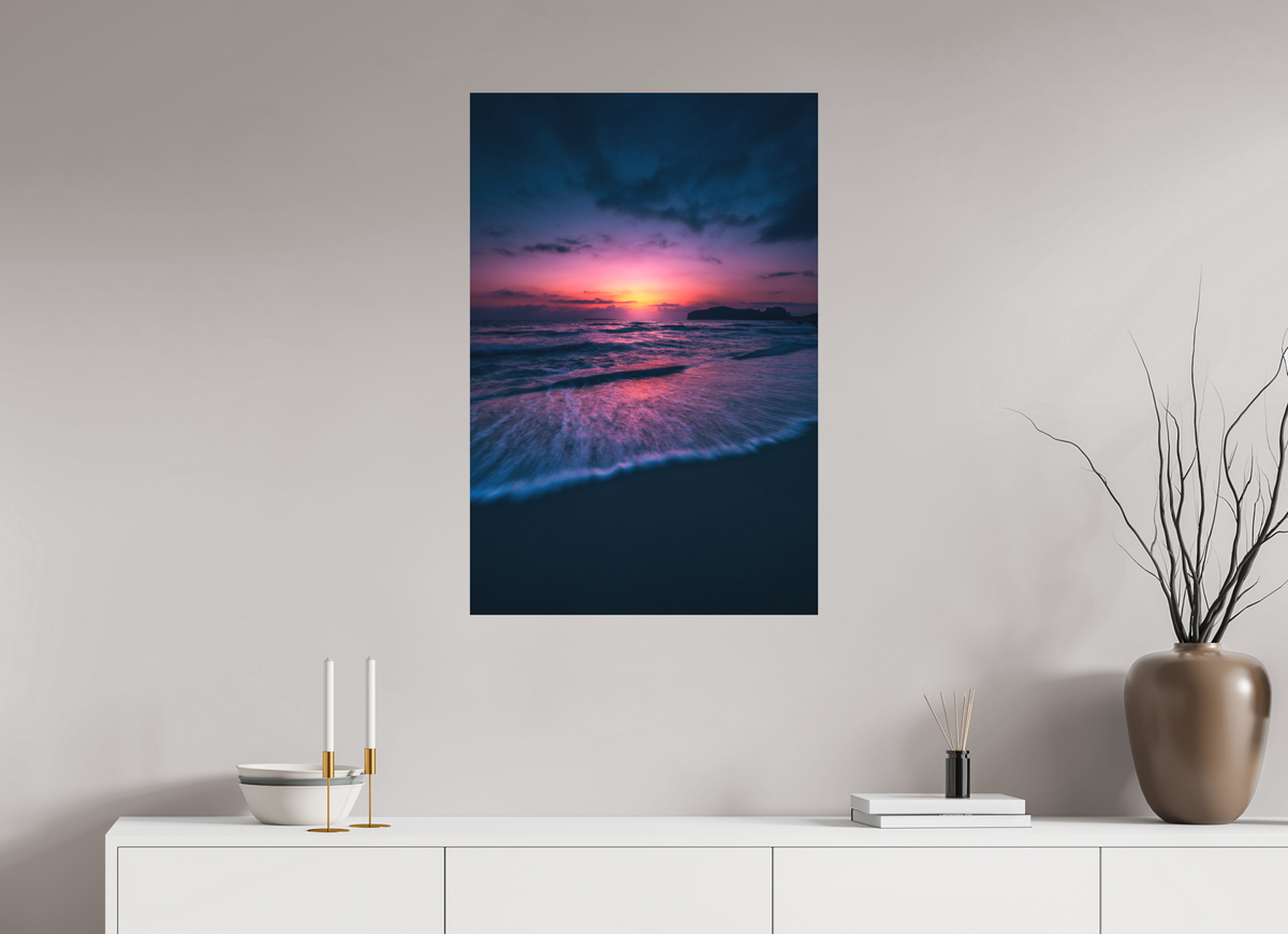 60 x 90 cm, Papierprint ohne Rahmen Falassarna Evening, Crete Beach