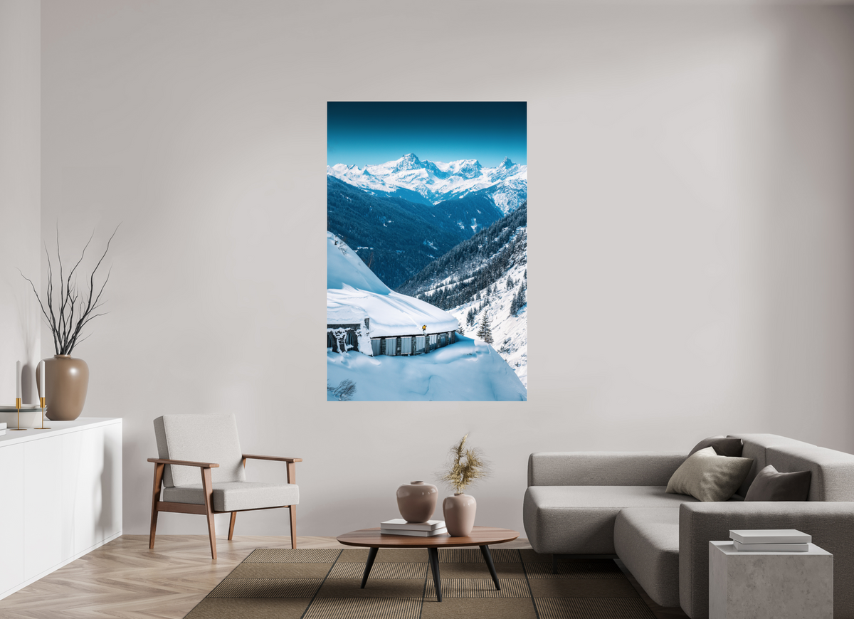 120 x 180 cm, Photo Print Under Acrylic Glass Ski Jump at the Flexenpass, Arlberg