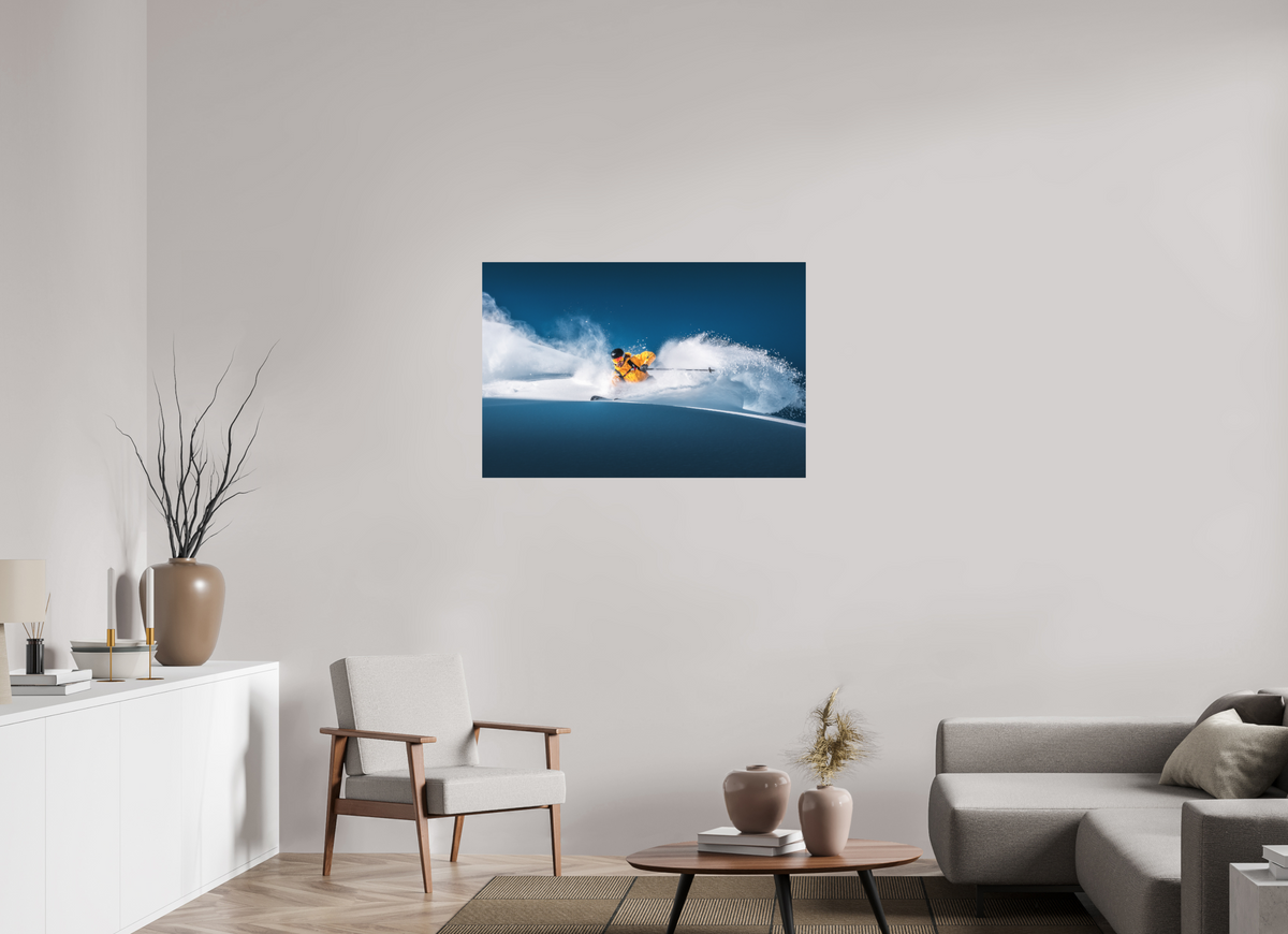 105 x 70 cm, Papierprint ohne Rahmen Powder Turns, Arlberg