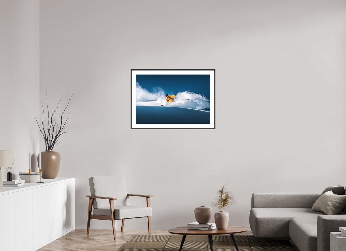 90 x 60 cm, Rahmen-Schwarz Powder Turns, Arlberg