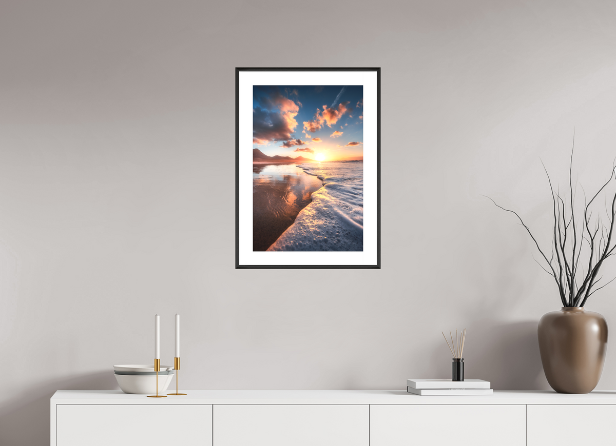 40 x 60 cm, Rahmen-Schwarz Playa de Cofete, Fuerteventura
