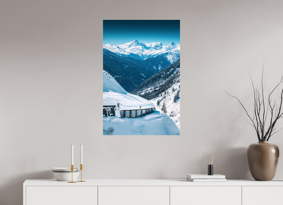 60 x 90 cm, Photo Print Under Acrylic Glass Ski Jump at the Flexenpass, Arlberg