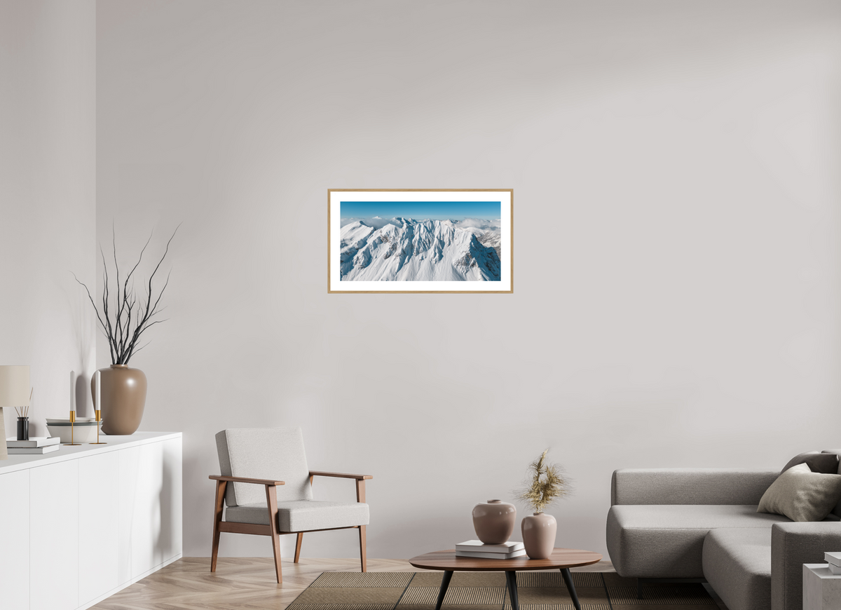 80 x 40 cm, Rahmen-Holzoptik Omeshorn Winter, Arlberg Austria