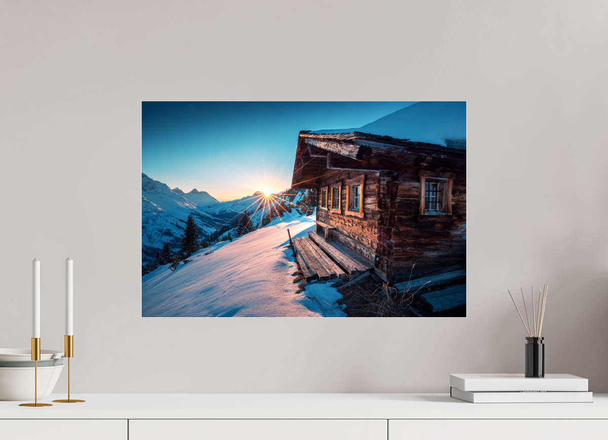 60 x 40 cm, Photo Print Under Acrylic Glass Zuger Hütte, Arlberg