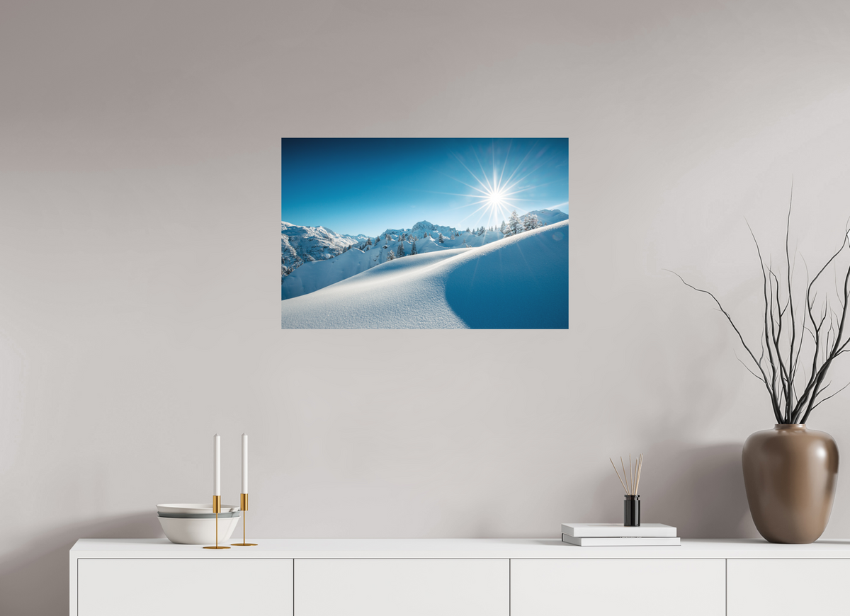 75 x 50 cm, Papierprint ohne Rahmen Morning Light Above Lech