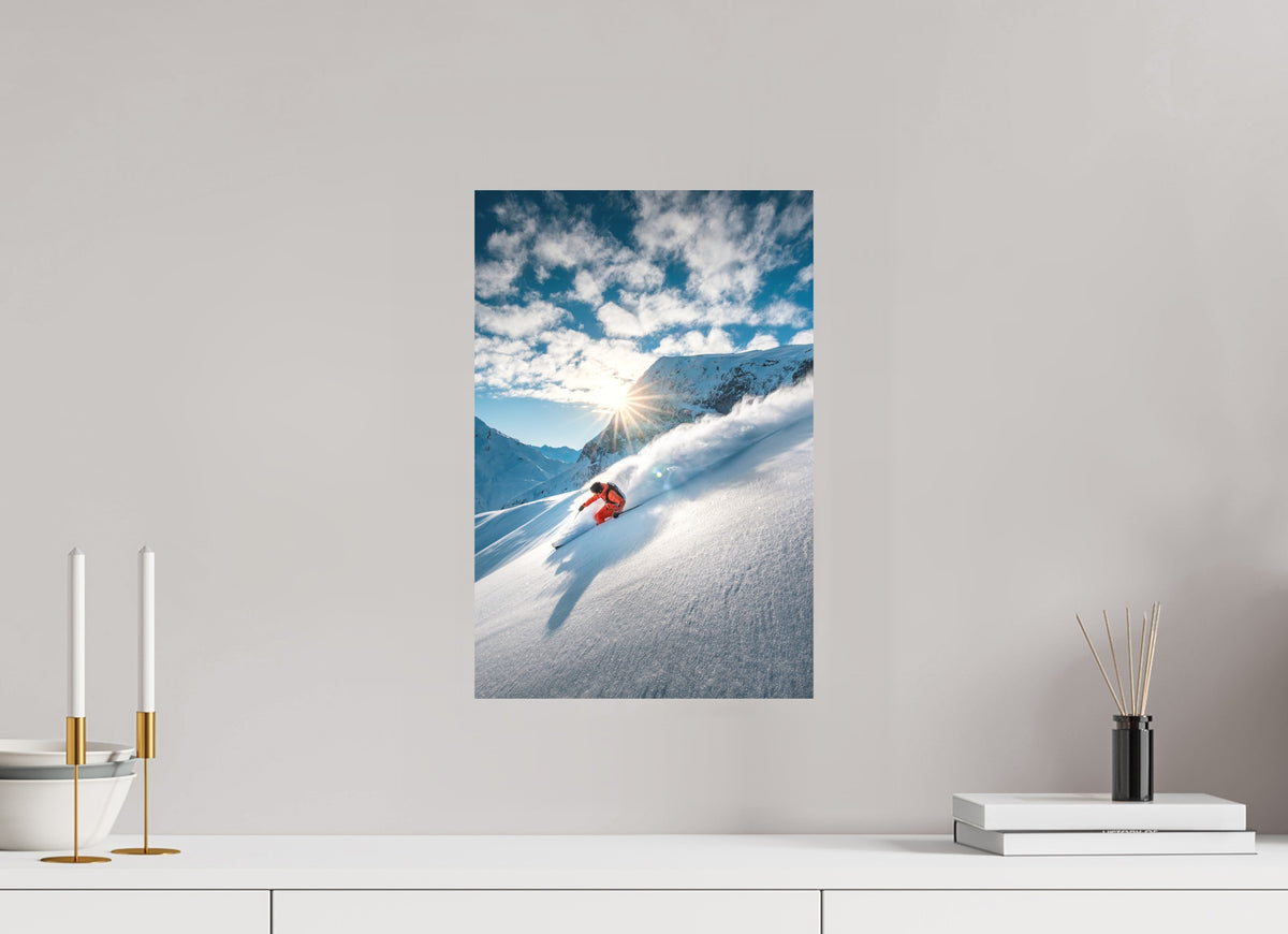 Freeride Skiing, Lech Zürs Arlberg, 30 x 45 cm, paper print