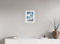 Freeride Skiing, Lech Zürs Arlberg, 20 x 30 cm, framed Weiß