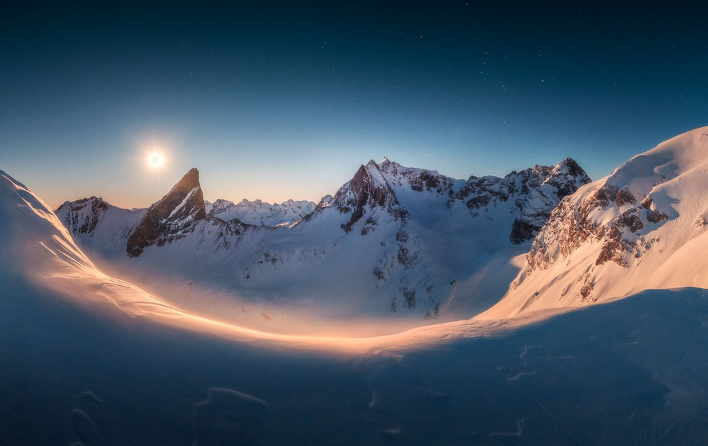 Photo Full Moon at the Valluga, Arlberg